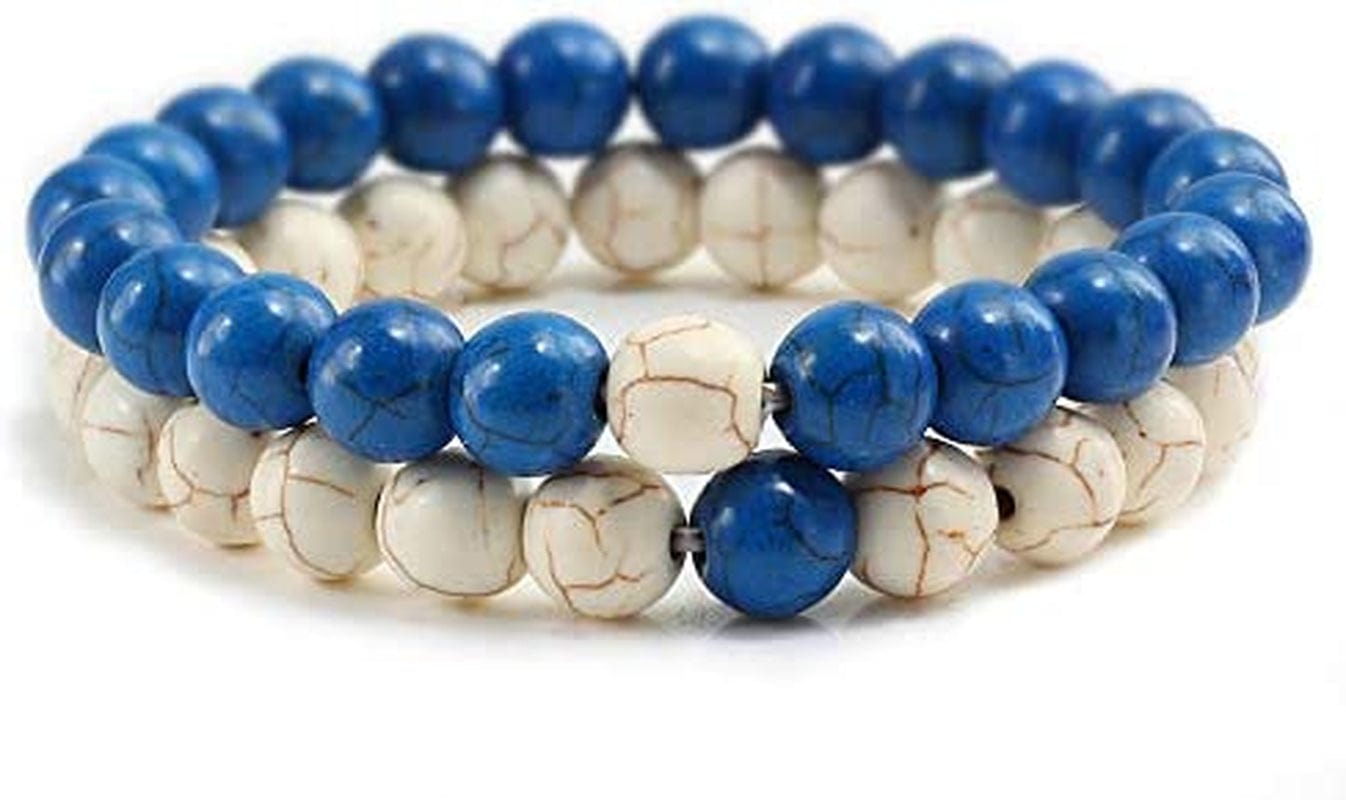 2Pcs/Set Natural Stone Bead Distance Chakra Bracelet for Men Women Couple Bracelets & Bangles Yoga Best Friend Jewelry Pulseiras Professional and Attractive Apparel & Accessories > Jewelry > Bracelets Generic   