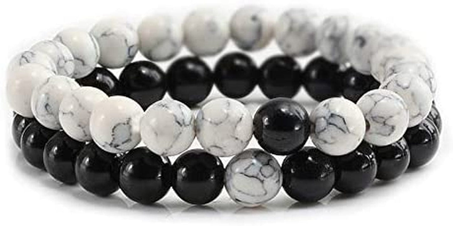 2Pcs/Set Natural Stone Bead Distance Chakra Bracelet for Men Women Couple Bracelets & Bangles Yoga Best Friend Jewelry Pulseiras Professional and Attractive Apparel & Accessories > Jewelry > Bracelets Generic   