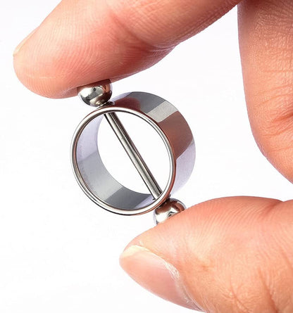2Pcs/Set Stainless Steel Nipple Ring round Body Piercing Nipple Shield Barbell Ring Straight Studs Body Jewelry Bar for Women Girls(Silver) Apparel & Accessories > Jewelry > Body Jewelry Generic   