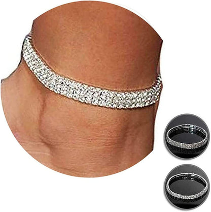 2PCS Twinkle Diamond Anklet Elastic Bling Shining Foot Jewelry Bracelet Bridal Summer Jewelry Apparel & Accessories > Jewelry > Anklets NewChiChi   