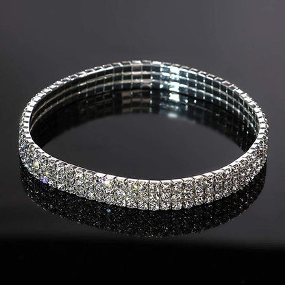 2PCS Twinkle Diamond Anklet Elastic Bling Shining Foot Jewelry Bracelet Bridal Summer Jewelry Apparel & Accessories > Jewelry > Anklets NewChiChi   
