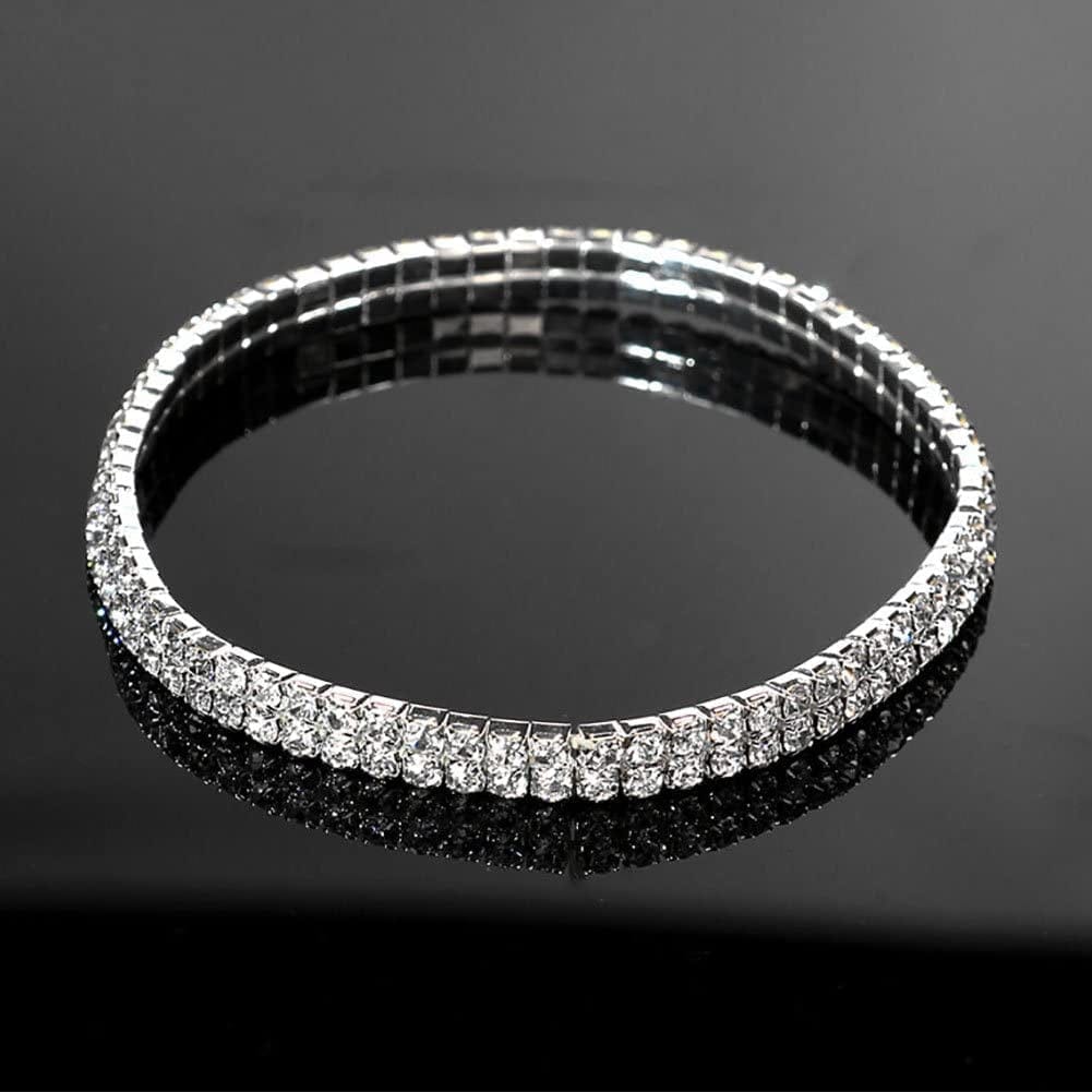 2PCS Twinkle Diamond Anklet Elastic Bling Shining Foot Jewelry Bracelet Bridal Summer Jewelry Apparel & Accessories > Jewelry > Anklets NewChiChi   