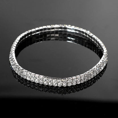 2PCS Twinkle Diamond Anklet Elastic Bling Shining Foot Jewelry Bracelet Bridal Summer Jewelry Apparel & Accessories > Jewelry > Anklets NewChiChi   