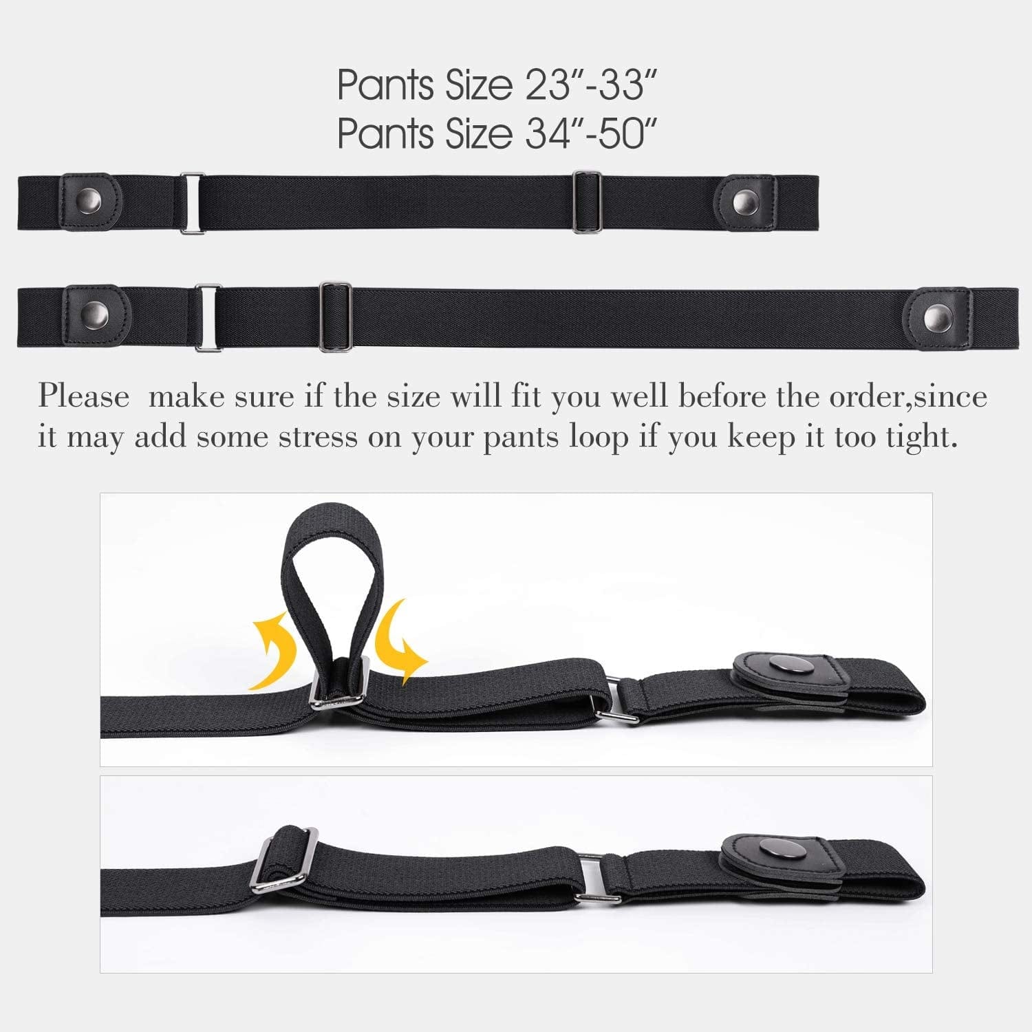 3 Pack 4 Pack No Buckle Invisible Stretch Belt Buckle-Free Elastic Belt for Women and Men Apparel & Accessories > Clothing Accessories > Belts WERFORU   