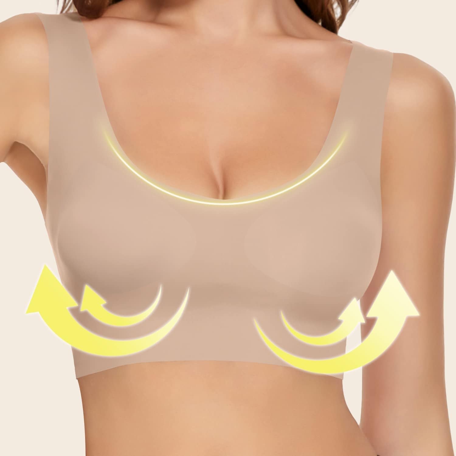 3 Pack Comfort Wirless Bras for Women Seamless Bralettes Lightly Lined Tank Top Support Sports Bra