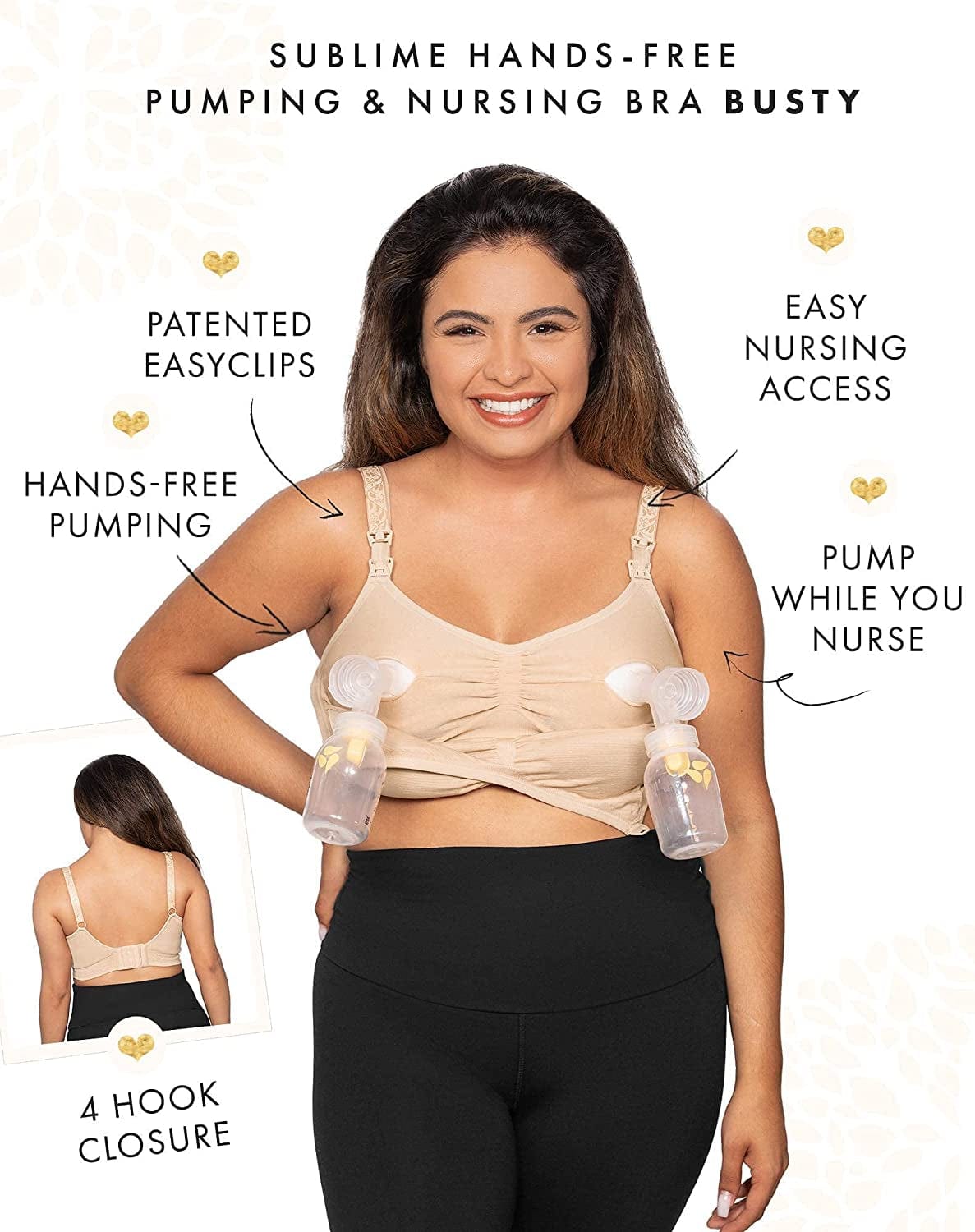 3-Pack Hands Free Pumping Bra Wash, Wear, Spare Bundle (X-Large-Busty)