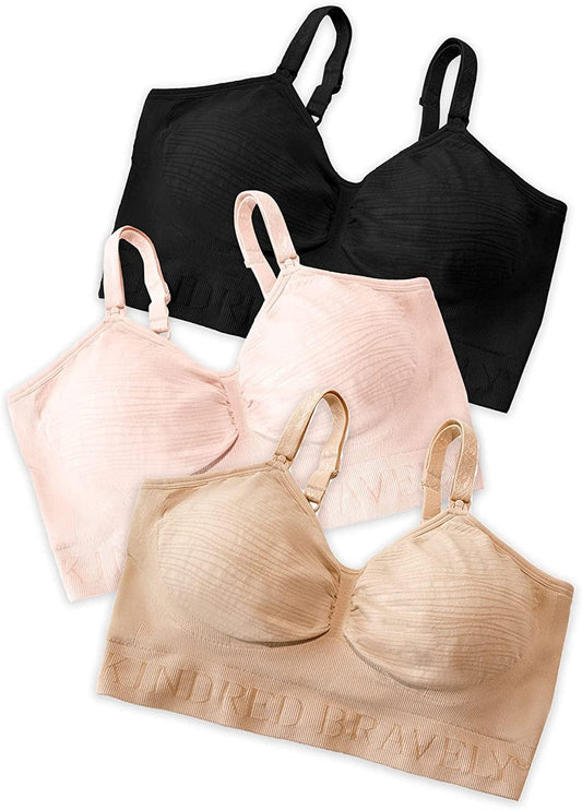 3-Pack Hands Free Pumping Bra Wash, Wear, Spare Bundle (X-Large-Busty)