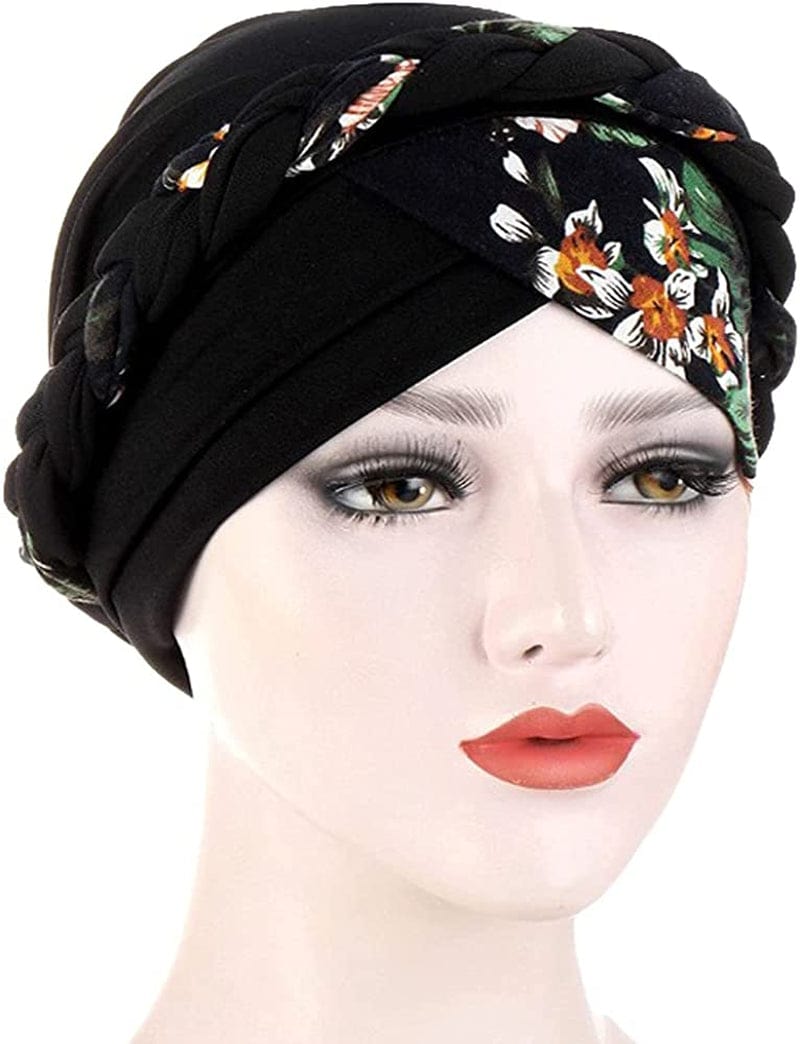 3 Pack Womens Printed Turban Hat Head Wraps Covers Chemo Cancer Beanies Cap Headwear Apparel & Accessories > Clothing Accessories > Headwear Qiabao   