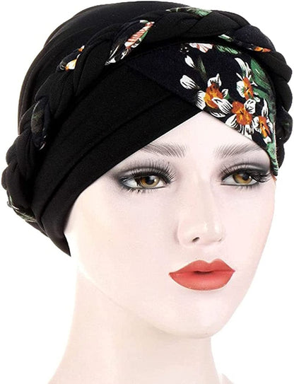 3 Pack Womens Printed Turban Hat Head Wraps Covers Chemo Cancer Beanies Cap Headwear Apparel & Accessories > Clothing Accessories > Headwear Qiabao   