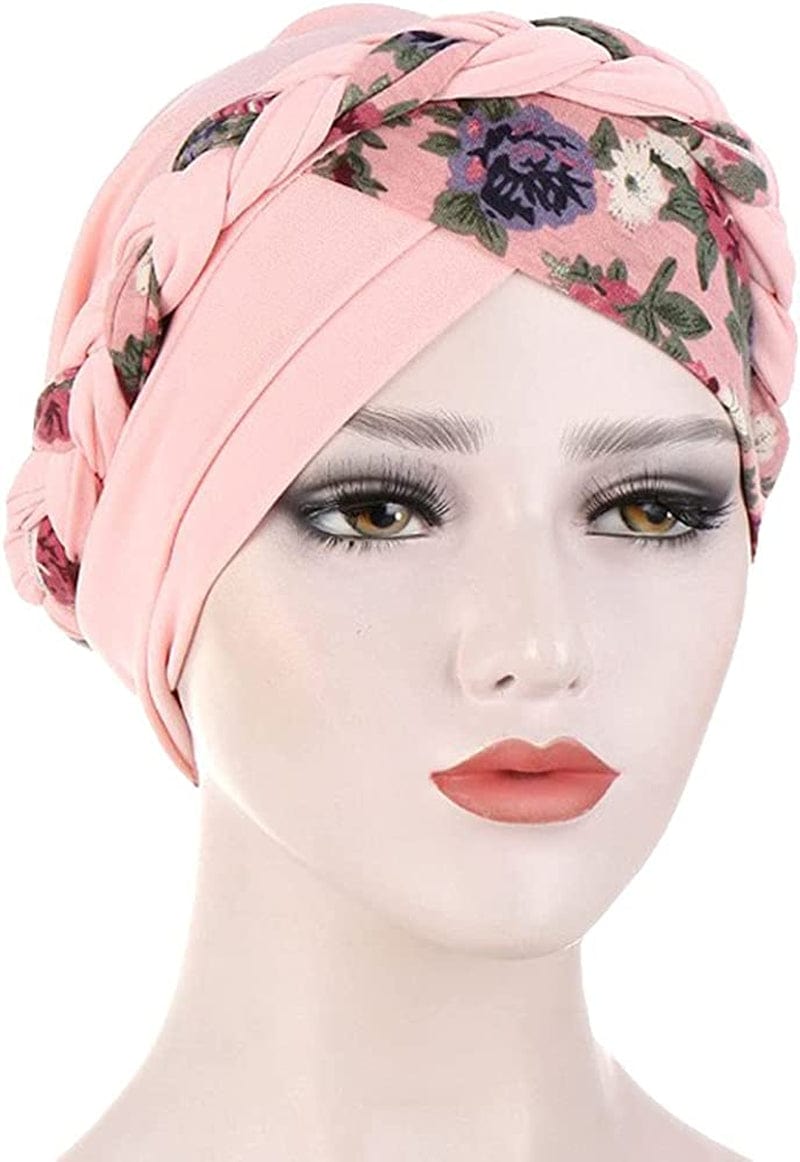 3 Pack Womens Printed Turban Hat Head Wraps Covers Chemo Cancer Beanies Cap Headwear Apparel & Accessories > Clothing Accessories > Headwear Qiabao   