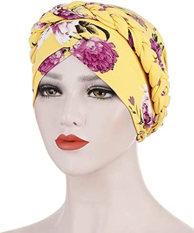 3 Pack Womens Printed Turban Hat Head Wraps Covers Chemo Cancer Beanies Cap Headwear Apparel & Accessories > Clothing Accessories > Headwear Qiabao   