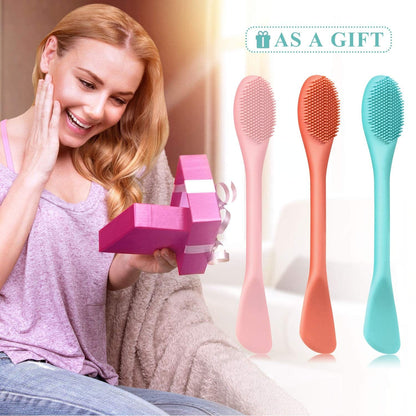 3 Packs Double-Ended Silicone Face Mask Brush Silicone Facial Mud Mask Applicator Brushes Cosmetic Makeup Brush Scoop Soft Silicone Beauty Brush Tools for Cream, Lotion (Light Green, Orange, Pink) Health & Beauty > Personal Care > Cosmetics > Cosmetic Tools > Makeup Tools Shappy   