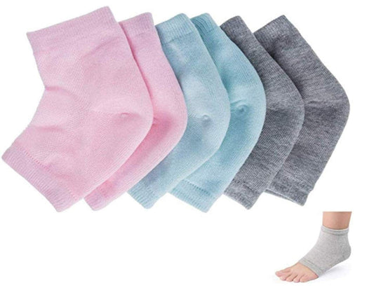 3 Pairs Moisturizing Gel Heel Socks Vented Unisex Toe Open Feet Care Dry Skin Health & Beauty > Personal Care > Foot Care CGBOOM 3p-01  