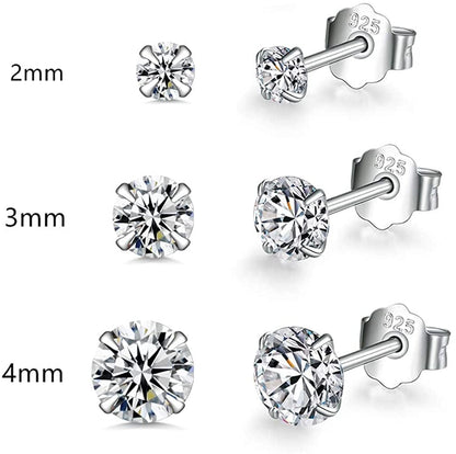 3 Pairs Sterling Silver Small Hoop Earrings Tiny Cartilage Earring Cubic Zirconia Cuff Huggie Earrings Mini Hoops Earrings Piercing for Women Girls Apparel & Accessories > Jewelry > Earrings Dlihc   