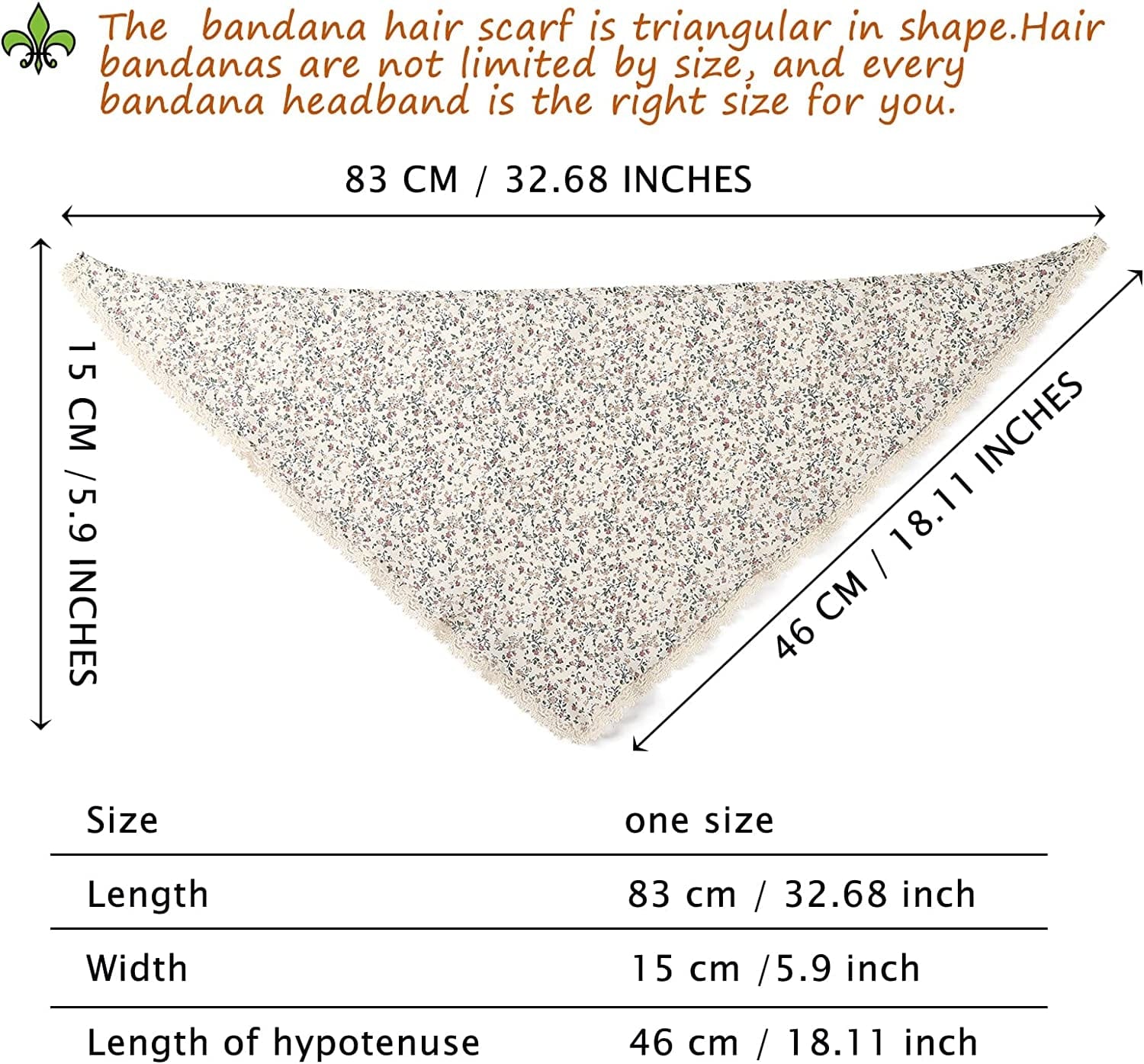 3 PCS Floral Hair Bandanas Head Kerchief - Women Bandana Print Chiffon Hair Scarf Triangle Hair Kerchief with Ties Head Scarf Apparel & Accessories > Clothing Accessories > Bandanas & Headties CHLINS   