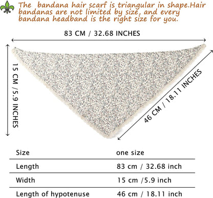 3 PCS Floral Hair Bandanas Head Kerchief - Women Bandana Print Chiffon Hair Scarf Triangle Hair Kerchief with Ties Head Scarf Apparel & Accessories > Clothing Accessories > Bandanas & Headties CHLINS   