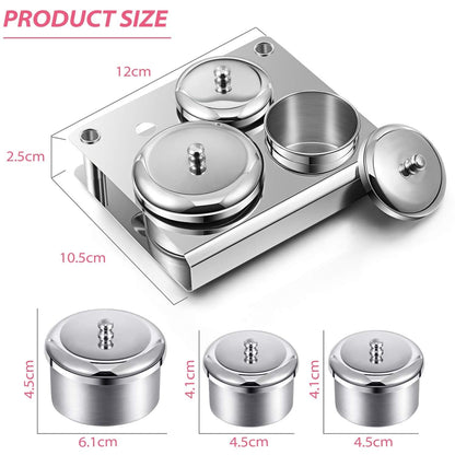 3 Pieces Acrylic Liquid Container Stainless Steel Acrylic Liquid Powder Cup Stainless Steel Nail Powder Holder Container with Lids for Nail Design Tools Health & Beauty > Personal Care > Cosmetics > Cosmetic Tools > Nail Tools Maitys   