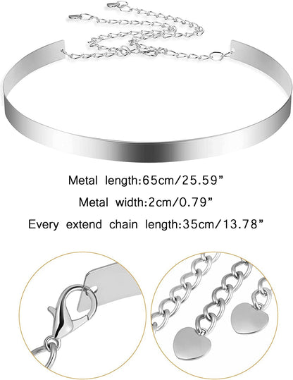 3 Pieces Belts for Women, Metal Waist Belt Shiny Adjustable Mirror Waist Belt Apparel & Accessories > Clothing Accessories > Belts SATINIOR   
