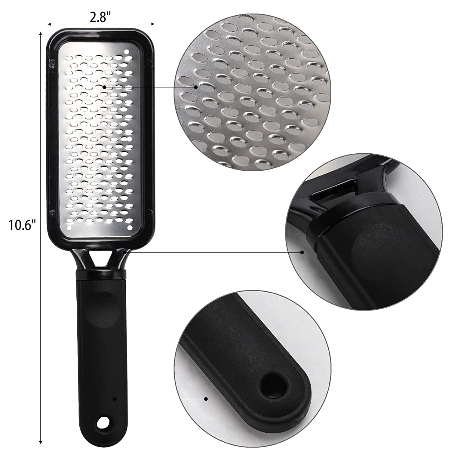 3 Pieces Colossal Foot Files Kit Foot Scrubber Foot Rasp and Double-Sided Heel File Pedicure Tools Callus Remover Stainless Steel Foot Grater for Dead Skin Professional Health & Beauty > Personal Care > Foot Care BTYMS   