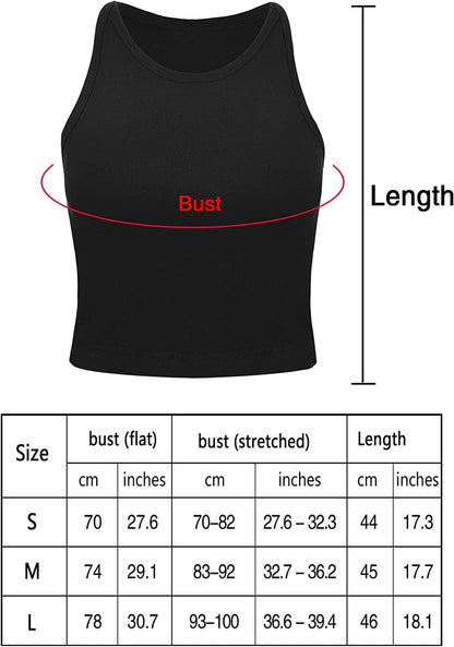 3 Pieces Crop Tops Racerback Crop for Women Crop Tank Workout Tops Cotton Basic Sports Crop for Lady Girls