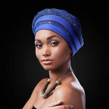 3 Pieces Head Wrap Turban Headwear Pre-Tied Twisted Braid Hair Cover Headwrap Hats for Women Girls Apparel & Accessories > Clothing Accessories > Headwear Sintege   