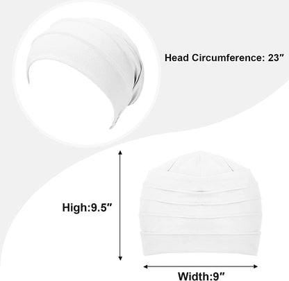 3 Pieces Slouchy Beanies Womens Headwear Sleeping Beanies Head Wrap Hat Soft Stretchy Elastic Headwear Apparel & Accessories > Clothing Accessories > Headwear Syhood   