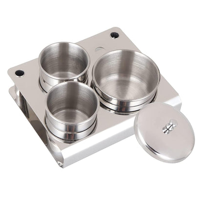 3 Pieces Stainless Steel Nail Art Equipment Cup Bowls Nail Powder Holder Nail Liquid Container Nail Art Equipment Tools Mini Cups Cosmetic Containers with Lids Health & Beauty > Personal Care > Cosmetics > Cosmetic Tools > Nail Tools V+Trys   