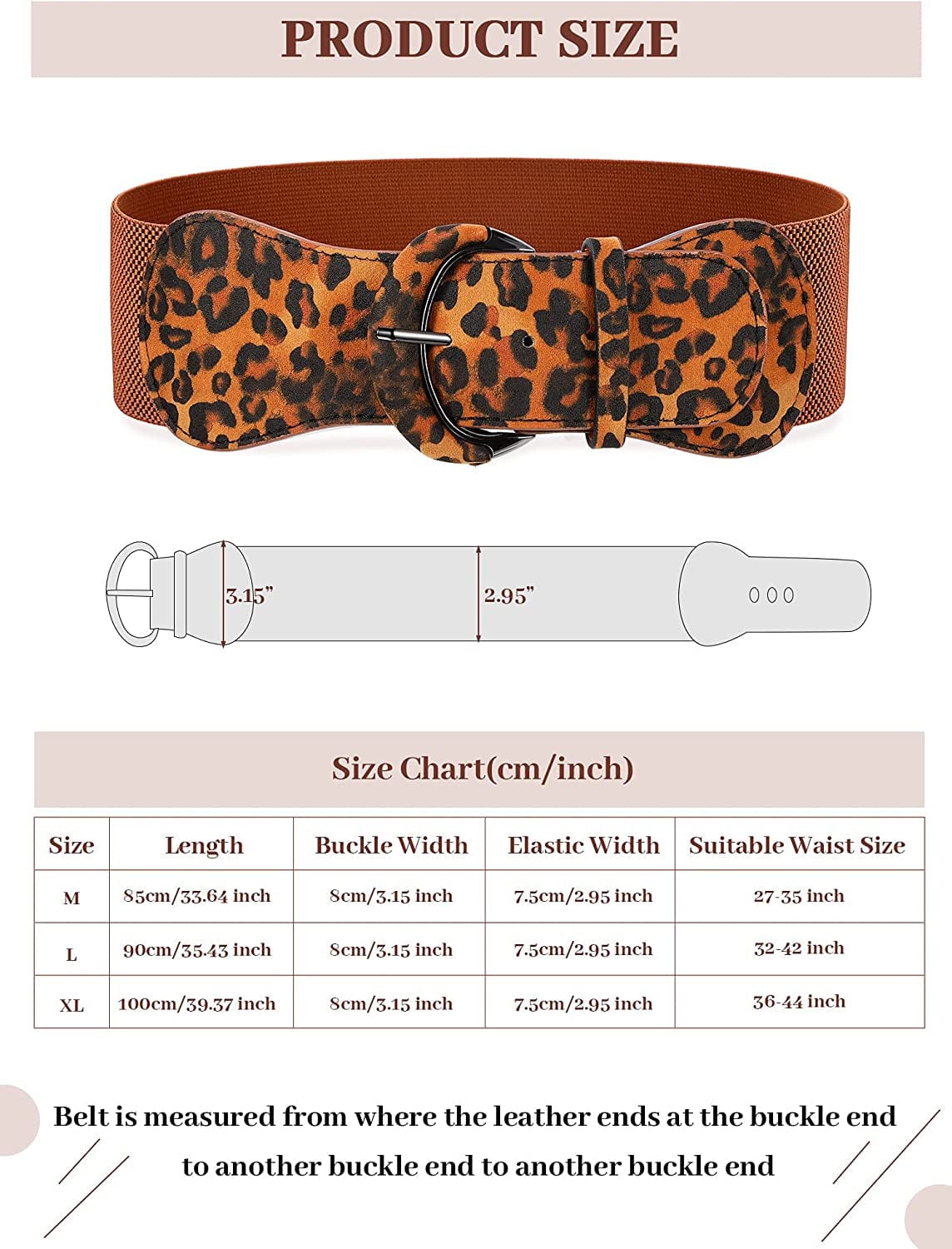 3 Pieces Women Wide Belt for Dresses Women Dress Belt Stretchy Cinch Belt Leather Elastic Belt for Ladies Dress Decoration Apparel & Accessories > Clothing Accessories > Belts SATINIOR   