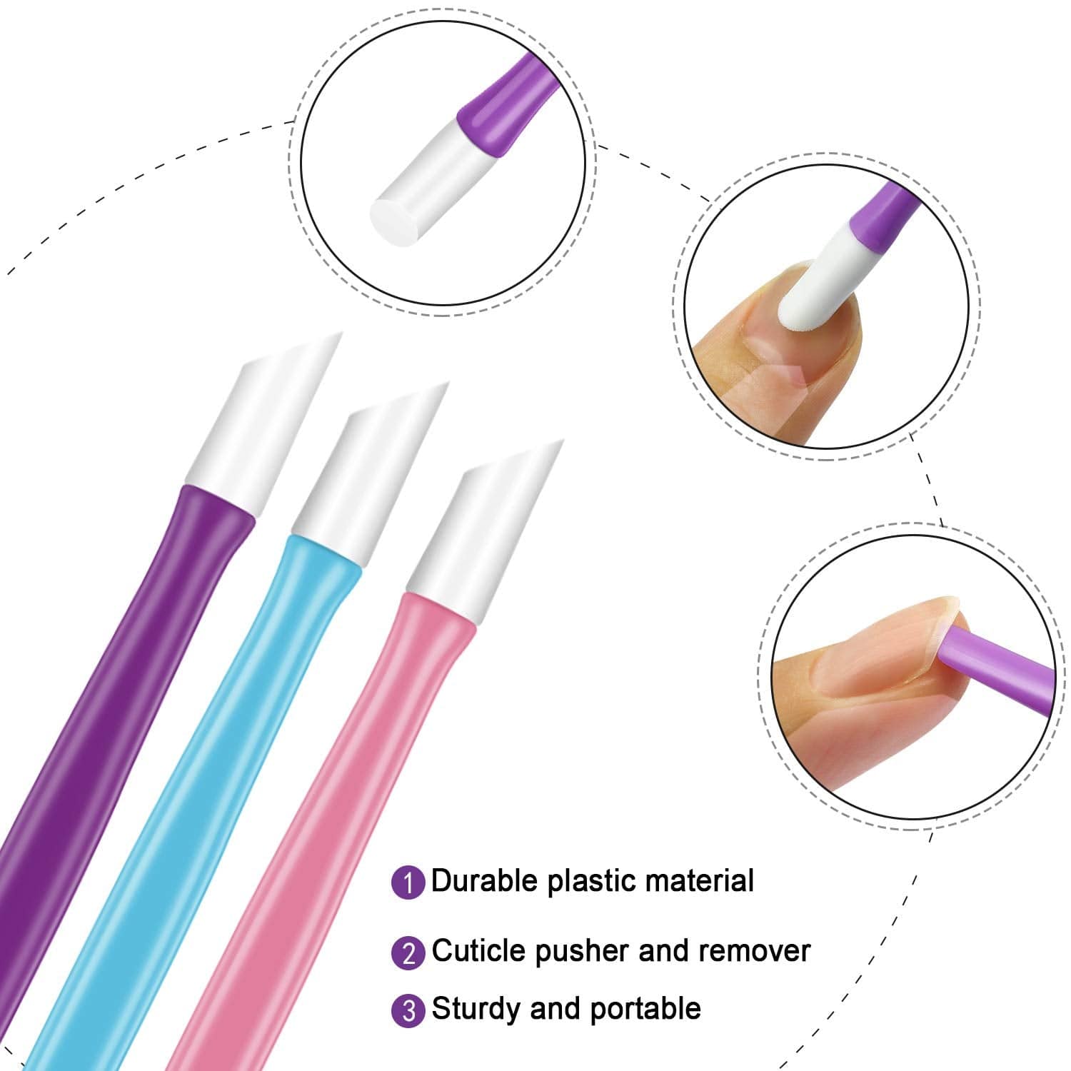 30 Pieces Glass Crystal Nail Files and Plastic Cuticle Pusher Rubber Handle Fingernail File Manicure Tools, Gradient Rainbow Color Buffer Manicure Tool Set for Natural Nail Health & Beauty > Personal Care > Cosmetics > Cosmetic Tools > Nail Tools Honoson   