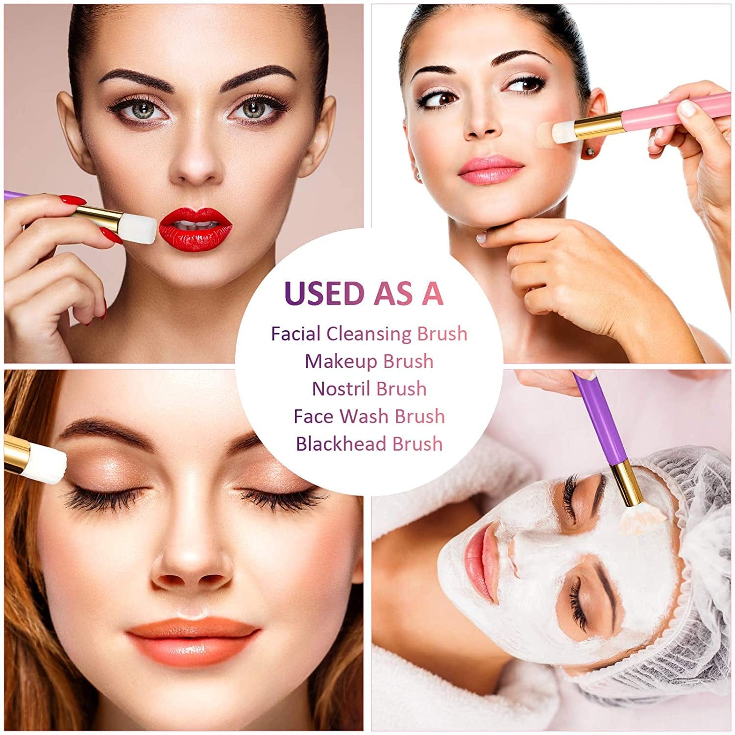 30 Pieces Lash Shampoo Brushes, Eyelash Extension Cleansing Brush Peel off Blackhead Remover Tool Nose Pore Deep Cleaning Brush Cosmetic Lash Cleanser Brush Facial Cleansing Brushes (Purple, Pink) Health & Beauty > Personal Care > Cosmetics > Cosmetic Tools > Makeup Tools Shappy   