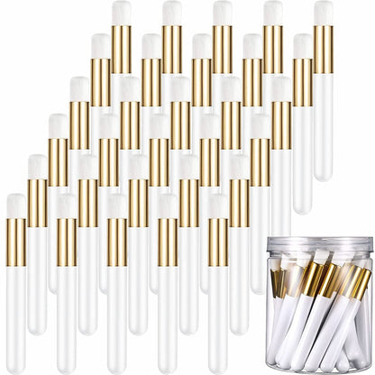 30 Pieces Lash Shampoo Brushes with Container, Nose Pore Deep Cleaning Brush Peel off Blackhead Removing Brush Tool Cosmetic Lash Cleanser Brush Facial Cleansing Brushes (Pink,4 Inch) Health & Beauty > Personal Care > Cosmetics > Cosmetic Tools > Makeup Tools Patelai White  