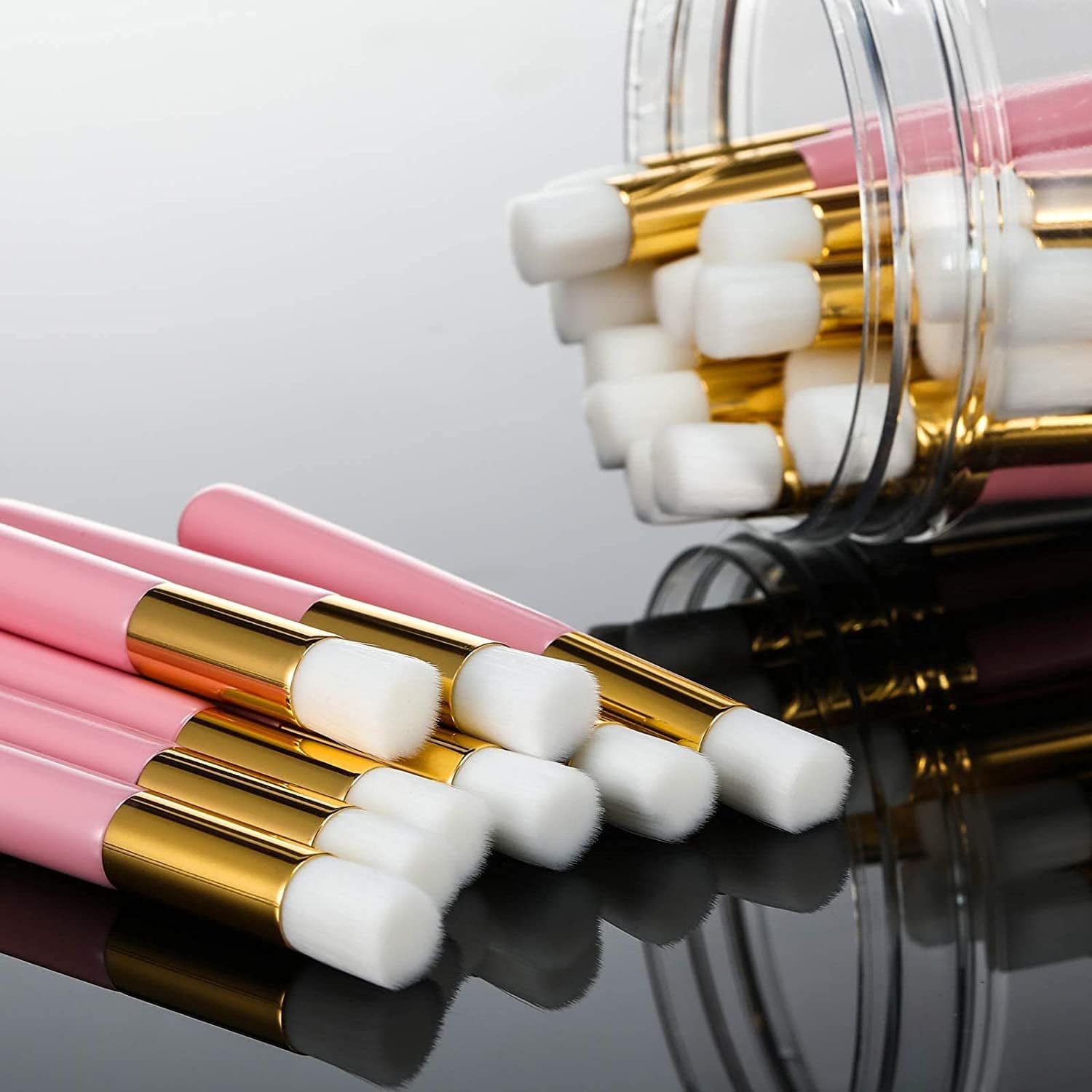 30 Pieces Lash Shampoo Brushes with Container, Nose Pore Deep Cleaning Brush Peel off Blackhead Removing Brush Tool Cosmetic Lash Cleanser Brush Facial Cleansing Brushes (Pink,4 Inch) Health & Beauty > Personal Care > Cosmetics > Cosmetic Tools > Makeup Tools Patelai   