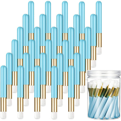 30 Pieces Lash Shampoo Brushes with Container, Nose Pore Deep Cleaning Brush Peel off Blackhead Removing Brush Tool Cosmetic Lash Cleanser Brush Facial Cleansing Brushes (Pink,4 Inch) Health & Beauty > Personal Care > Cosmetics > Cosmetic Tools > Makeup Tools Patelai Blue  
