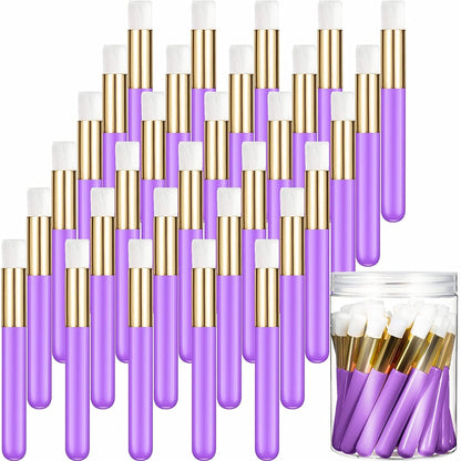 30 Pieces Lash Shampoo Brushes with Container, Nose Pore Deep Cleaning Brush Peel off Blackhead Removing Brush Tool Cosmetic Lash Cleanser Brush Facial Cleansing Brushes (Pink,4 Inch) Health & Beauty > Personal Care > Cosmetics > Cosmetic Tools > Makeup Tools Patelai Purple  