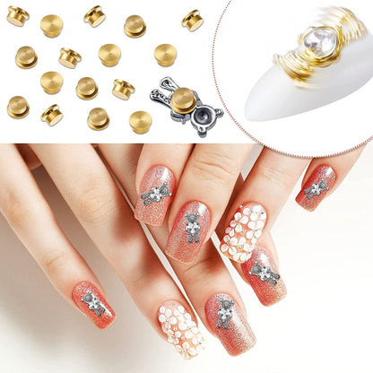 30 Pieces Spinning Nail Charms Nail Art Rotating Charm Rotating Bearing Nail Art Tool Nail Rings Jewelry Rotating Nail Tools 3D Nail Charms for Women Girls Nails Crafting Gold (30 Pieces) Health & Beauty > Personal Care > Cosmetics > Cosmetic Tools > Nail Tools Leelosp   