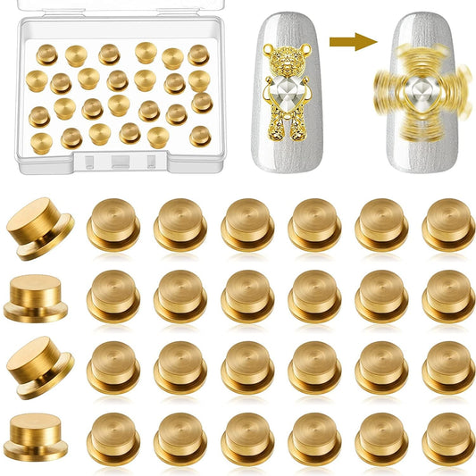 30 Pieces Spinning Nail Charms Nail Art Rotating Charm Rotating Bearing Nail Art Tool Nail Rings Jewelry Rotating Nail Tools 3D Nail Charms for Women Girls Nails Crafting Gold (30 Pieces) Health & Beauty > Personal Care > Cosmetics > Cosmetic Tools > Nail Tools Leelosp   