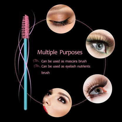 300 Pack Disposable Mascara Wands Eye Lash Brushes Eyelash Extension Tool Makeup Brush Kit, Blue/Pink Health & Beauty > Personal Care > Cosmetics > Cosmetic Tools > Makeup Tools myaokue-up   