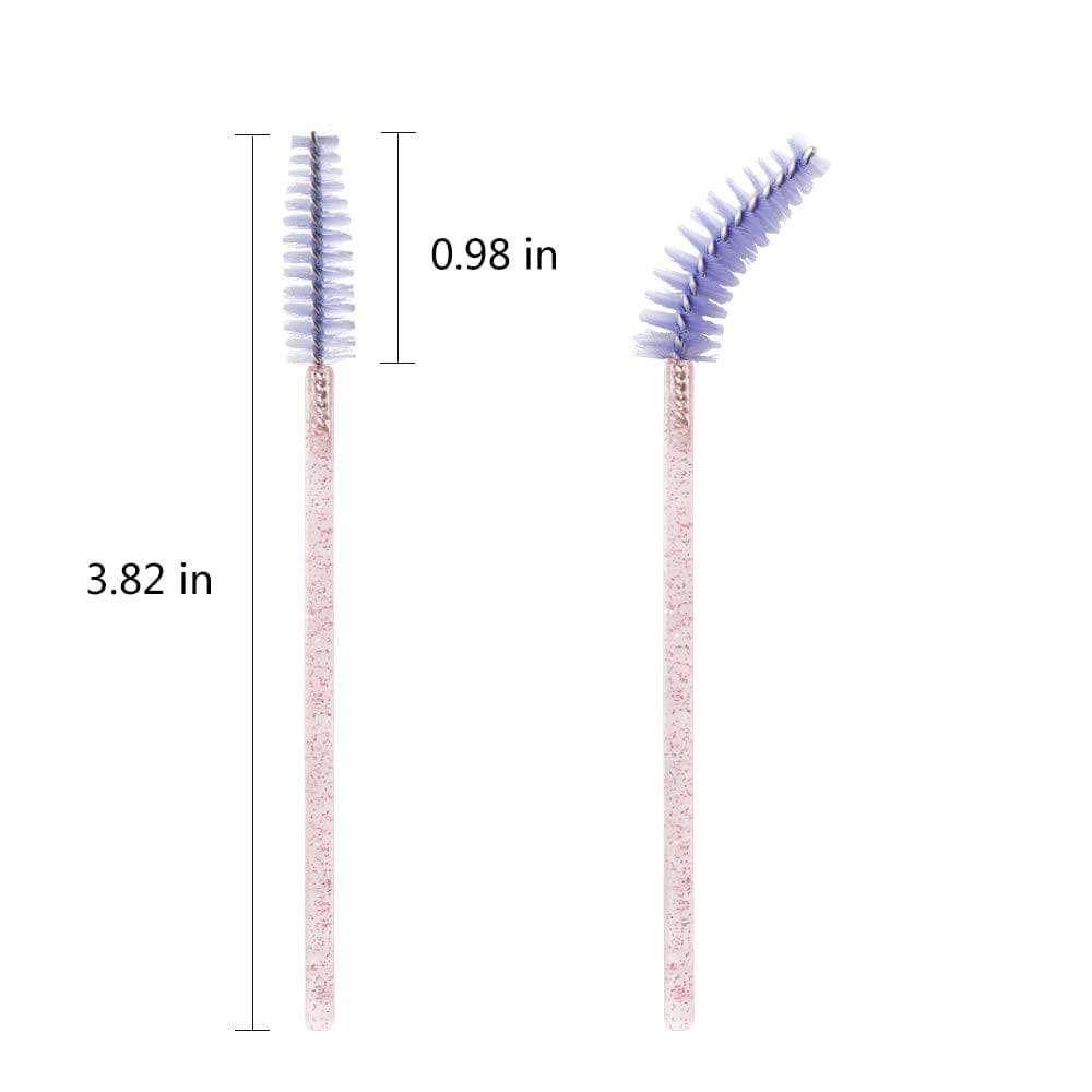 300 Pack Disposable Mascara Wands for Eyelash Extensions Eye Lash Applicators Makeup Brushes Tool Kits, Crystal Pink Handle (Light Purple) Health & Beauty > Personal Care > Cosmetics > Cosmetic Tools > Makeup Tools myaokue-up   