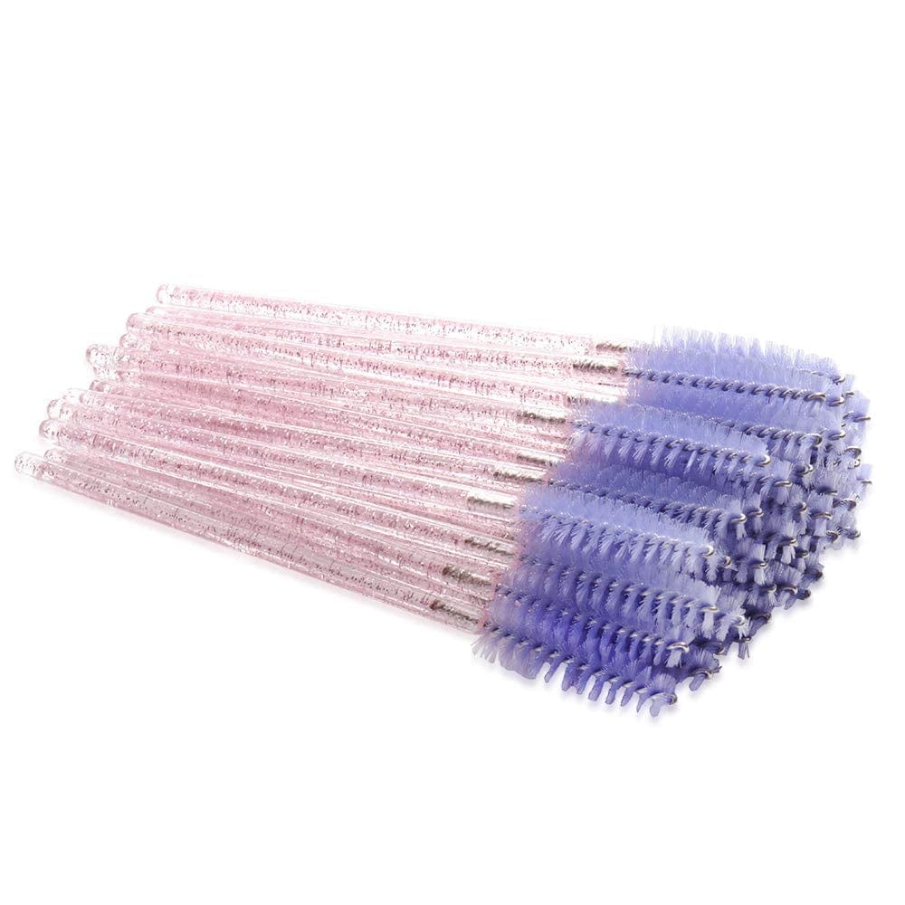 300 Pack Disposable Mascara Wands for Eyelash Extensions Eye Lash Applicators Makeup Brushes Tool Kits, Crystal Pink Handle (Light Purple) Health & Beauty > Personal Care > Cosmetics > Cosmetic Tools > Makeup Tools myaokue-up   