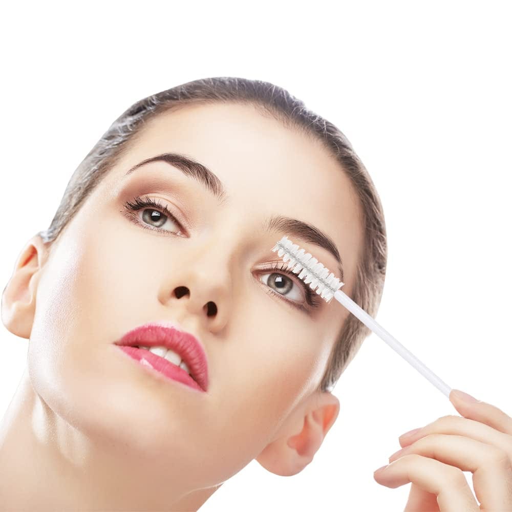 300 Pack Eyelash Mascara Wands Disposable Lash Brushes for Extensions Makeup Brush Applicators Tool Kit, White/White Health & Beauty > Personal Care > Cosmetics > Cosmetic Tools > Makeup Tools Mekupeu   