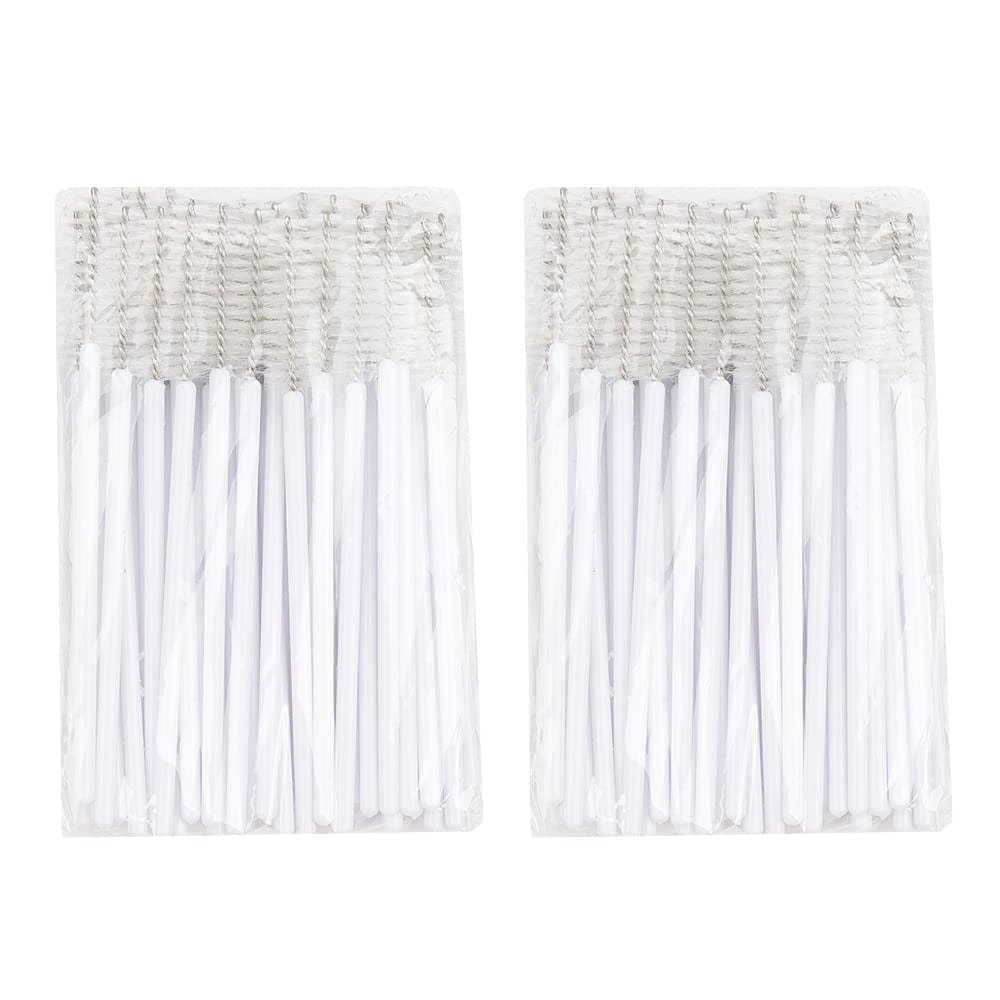 300 Pack Eyelash Mascara Wands Disposable Lash Brushes for Extensions Makeup Brush Applicators Tool Kit, White/White Health & Beauty > Personal Care > Cosmetics > Cosmetic Tools > Makeup Tools Mekupeu   