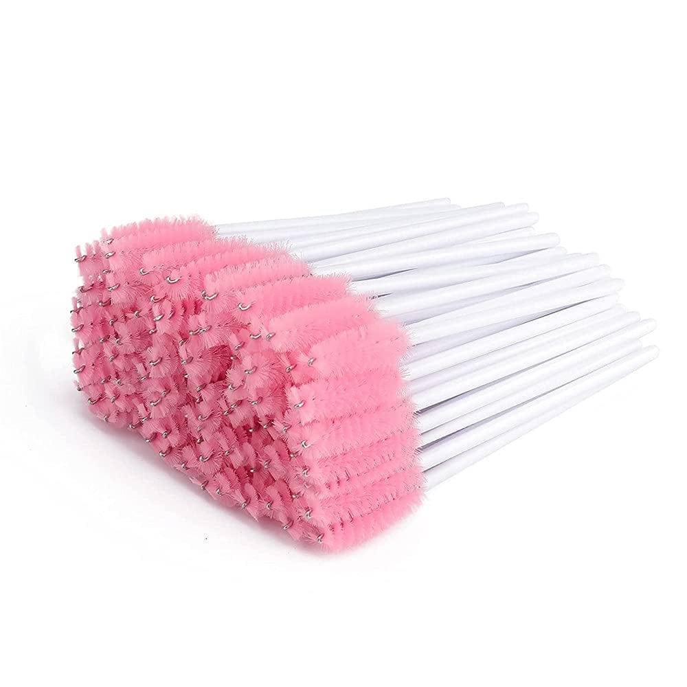 300 Pack Eyelash Mascara Wands Disposable Lash Brushes for Extensions Makeup Brush Applicators Tool Kit, White/White Health & Beauty > Personal Care > Cosmetics > Cosmetic Tools > Makeup Tools Mekupeu White/Pink  