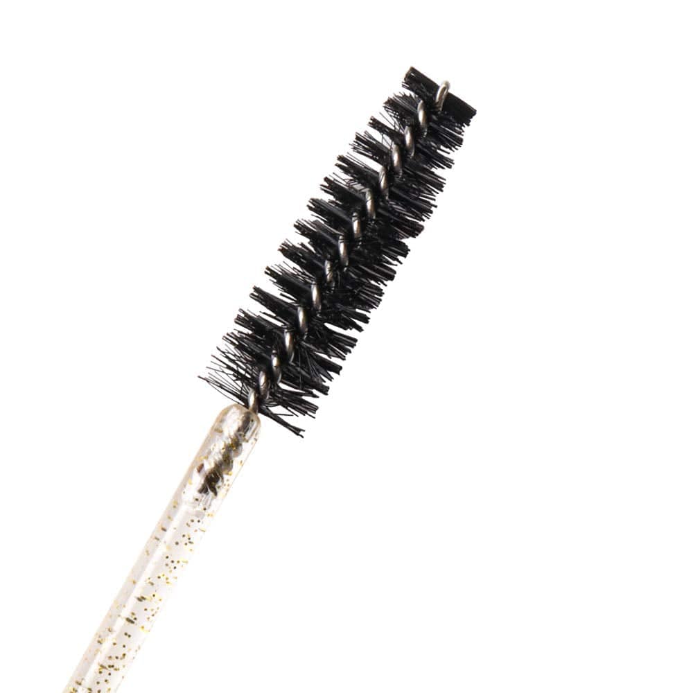300 Pack Glitter Mascara Wands Disposable Eyelash Spoolie Brushes Makeup Applicator Eyelash Extension Tool Kit, Crystal Gold Handle Black Brush Head Health & Beauty > Personal Care > Cosmetics > Cosmetic Tools > Makeup Tools Mekupeu   