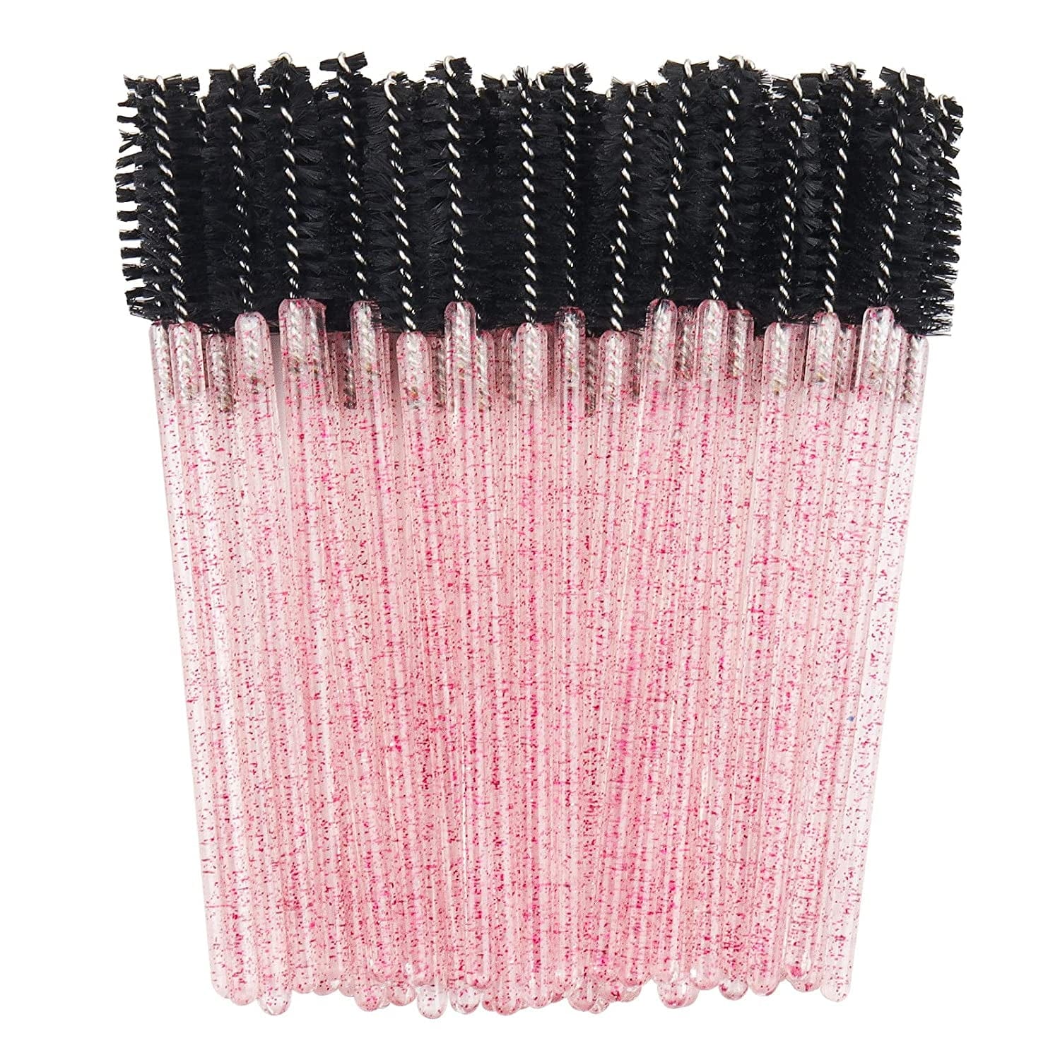 300 Pack Mascara Wands Disposable Eye Lash Brushes for Eyelash Extensions Tool Makeup Applicator Kit, Crystal Rose Handle (Crystal Rose-Light Green) Health & Beauty > Personal Care > Cosmetics > Cosmetic Tools > Makeup Tools myaokue-up Crystal Rose-Black  