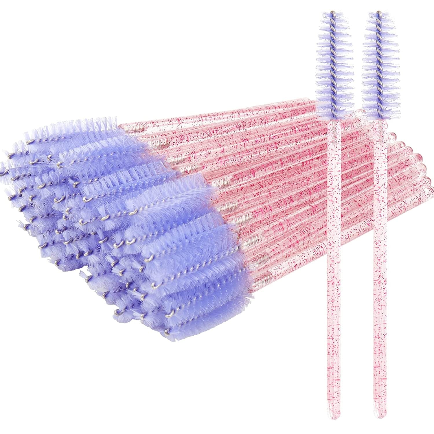 300 Pack Mascara Wands Disposable Eye Lash Brushes for Eyelash Extensions Tool Makeup Applicator Kit, Crystal Rose Handle (Crystal Rose-Light Green) Health & Beauty > Personal Care > Cosmetics > Cosmetic Tools > Makeup Tools myaokue-up Crystal Rose-Light Purple  