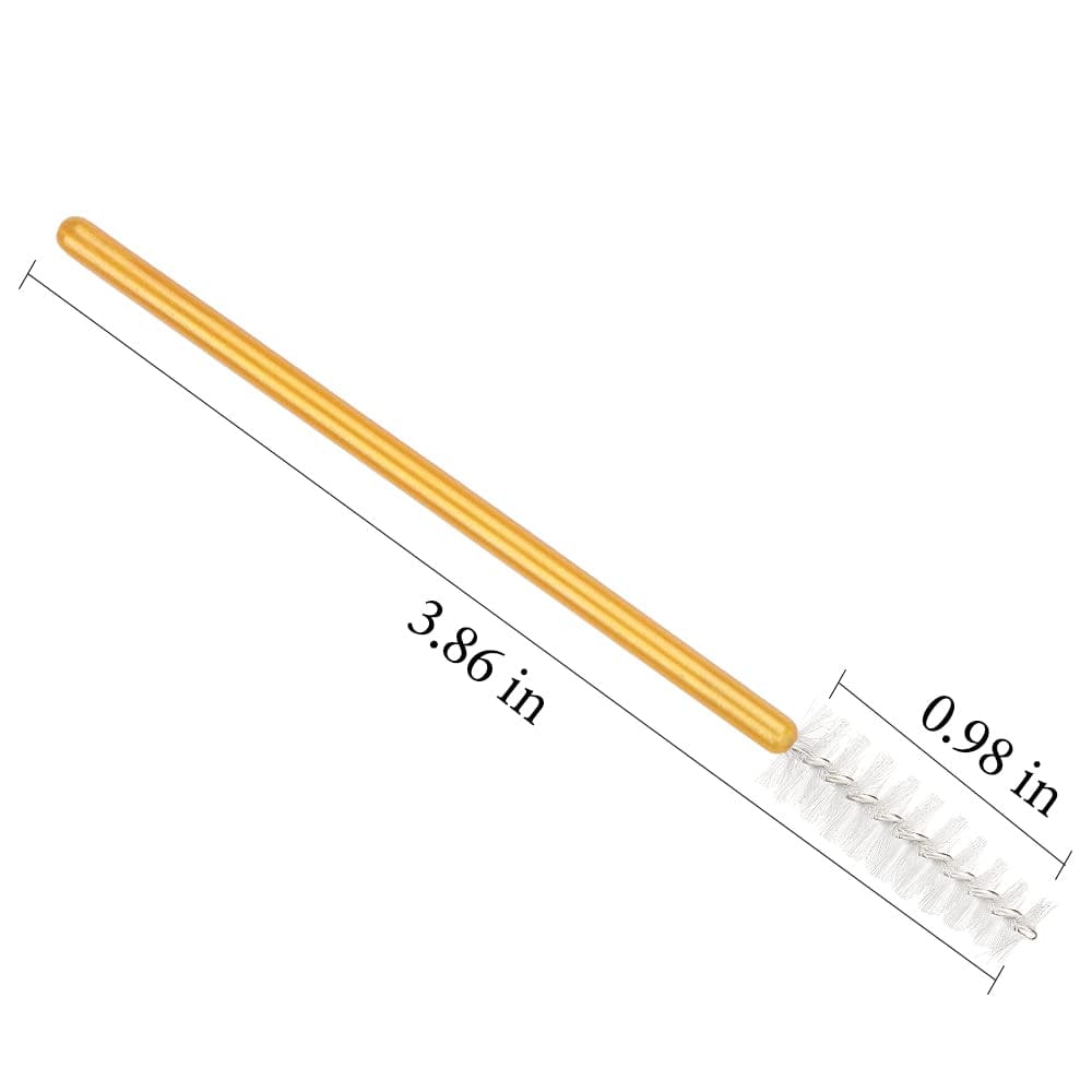 300 Pack Mascara Wands Disposable Eye Lash Eyebrow Brush Applicators for Eyelash Extensions Makeup Brush Tool Kits, Gold/White Health & Beauty > Personal Care > Cosmetics > Cosmetic Tools > Makeup Tools Mekupeu   