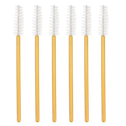 300 Pack Mascara Wands Disposable Eye Lash Eyebrow Brush Applicators for Eyelash Extensions Makeup Brush Tool Kits, Gold/White Health & Beauty > Personal Care > Cosmetics > Cosmetic Tools > Makeup Tools Mekupeu   