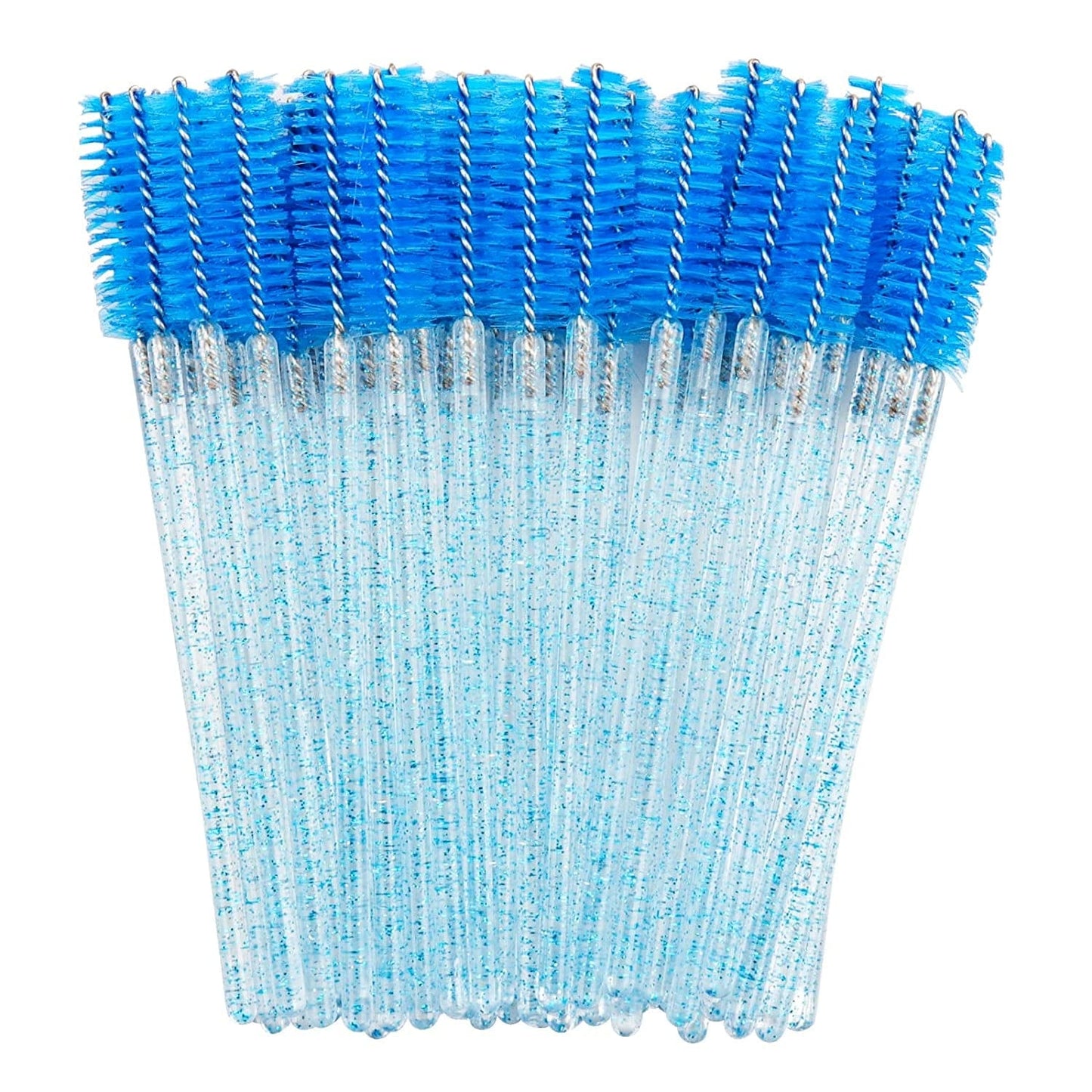 300 Pack Mascara Wands Disposable Eyelash Brushes for Extensions Eye Lash Applicator Makeup Tool Kits, Crystal Handle - Yellow Brush Head Health & Beauty > Personal Care > Cosmetics > Cosmetic Tools > Makeup Tools myaokue-up Crystal/Blue-300pcs  