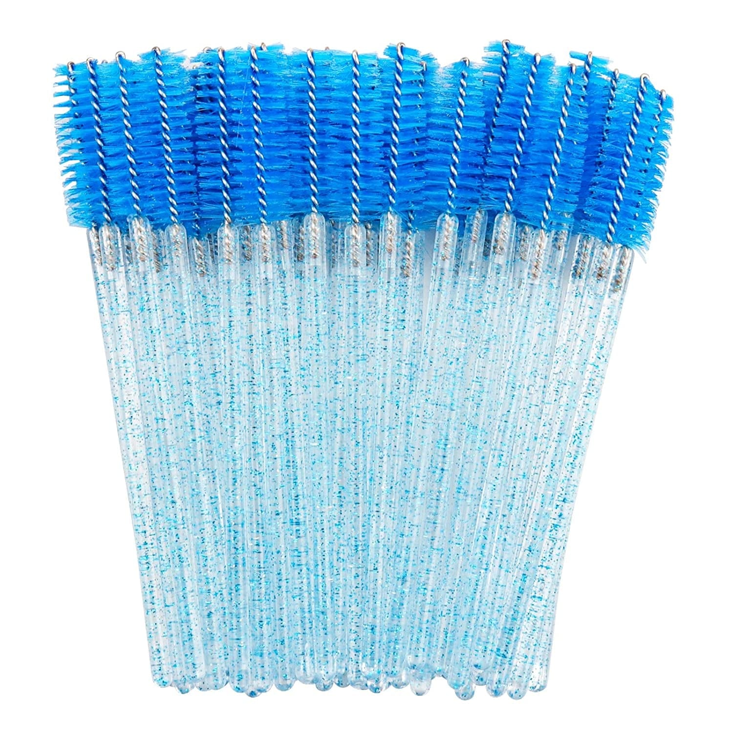 300 Pack Mascara Wands Disposable Eyelash Brushes for Extensions Eye Lash Applicator Makeup Tool Kits, Crystal Handle - Yellow Brush Head Health & Beauty > Personal Care > Cosmetics > Cosmetic Tools > Makeup Tools myaokue-up Crystal/Blue-300pcs  