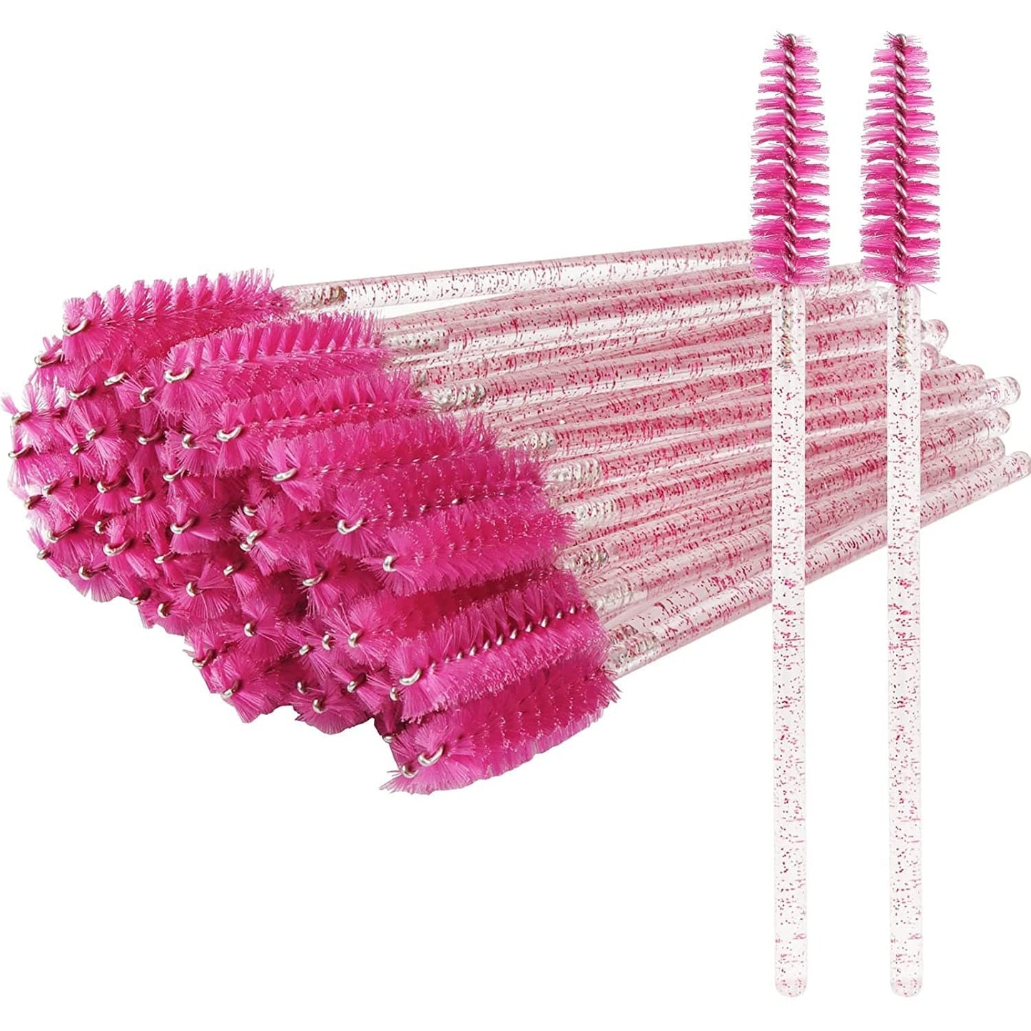 300 Pack Mascara Wands Disposable Eyelash Brushes for Extensions Eye Lash Applicator Makeup Tool Kits, Crystal Handle - Yellow Brush Head Health & Beauty > Personal Care > Cosmetics > Cosmetic Tools > Makeup Tools myaokue-up Crystal/Rose-300pcs  